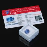 A 7.45ct sapphire, heat treated with certificate issued by G.G.L.