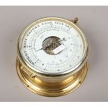A brass cased ships barometer by Schatz made in West Germany.