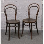 A pair of Bentwood chairs.