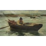 A. Buglass Edwardian oil on canvas of a fisherman, dated 1906.