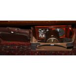Chinese Polaris 31 day wall clock along with a oak cased westminster chime mantel clock, briefcase