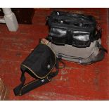 Three padded camera bags.