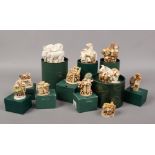 Eleven (ten boxed) Harmony Kingdom decorative trinket boxes.