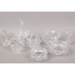 A group lot of cut glassware to include vases, baskets, bowls etc.