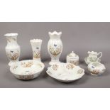 A group of Aynsley in the Wild Tudor and Cottage Garden design including trinket dishes, vases etc.