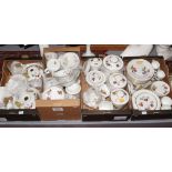 Four boxes of Royal Worcester Evesham dinnerware to include storage jars, tureens etc