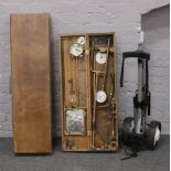 A wooden carry case, golfing trolley and an upcycled steampunk light (AF)