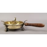 A part 18th century brass warming pan / skillet.