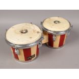 A pair of club salsa bongo drums.