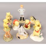 Ten Royal Doulton The Winnie The Pooh collection ceramic figures.
