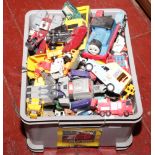 A box of Diecast and toy cars to include Tonka, Matchbox, Corgi example etc.