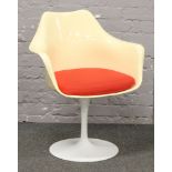 A 1960s Danish tulip chair designed by Rudi Bonzanini.
