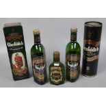 Three bottles of Whisky; two 700ml bottles of Glenfiddich Scotch Whisky full, sealed and boxed and