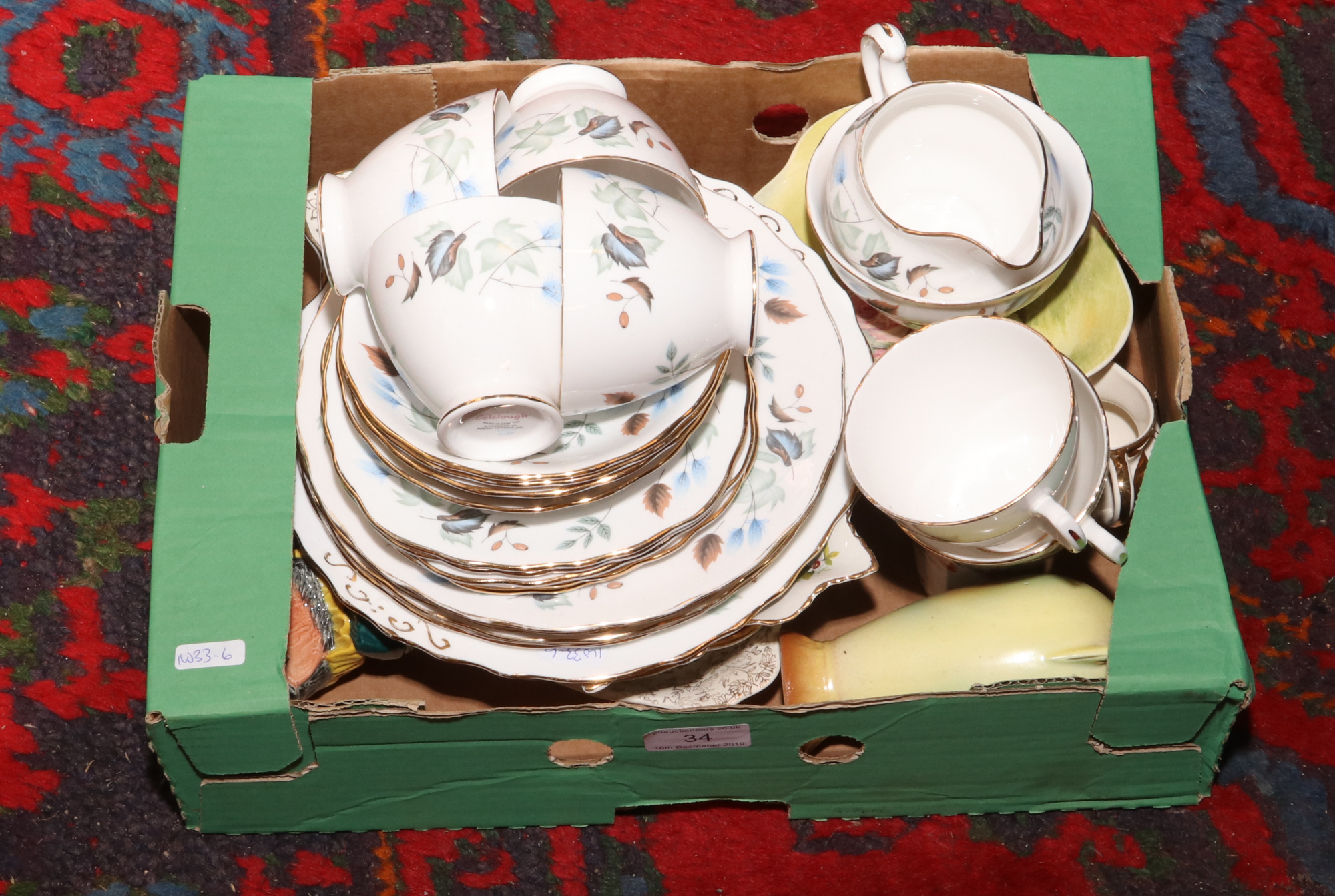 A Colclough china six place tea set and a collection of mixed ceramics.