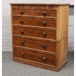 A victorian mahogany chest of graduated drawers, 120cm x 54cm x 132cm.Condition report intended as a