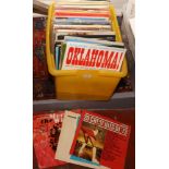 A box of L.P records including classical, film sound track and easy listening.