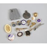 A small group of collectables to include Indian 1862 total abstinence medal, cufflinks, Ronson