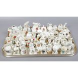 A tray of crested china to include Arcadian, Tuscan etc.