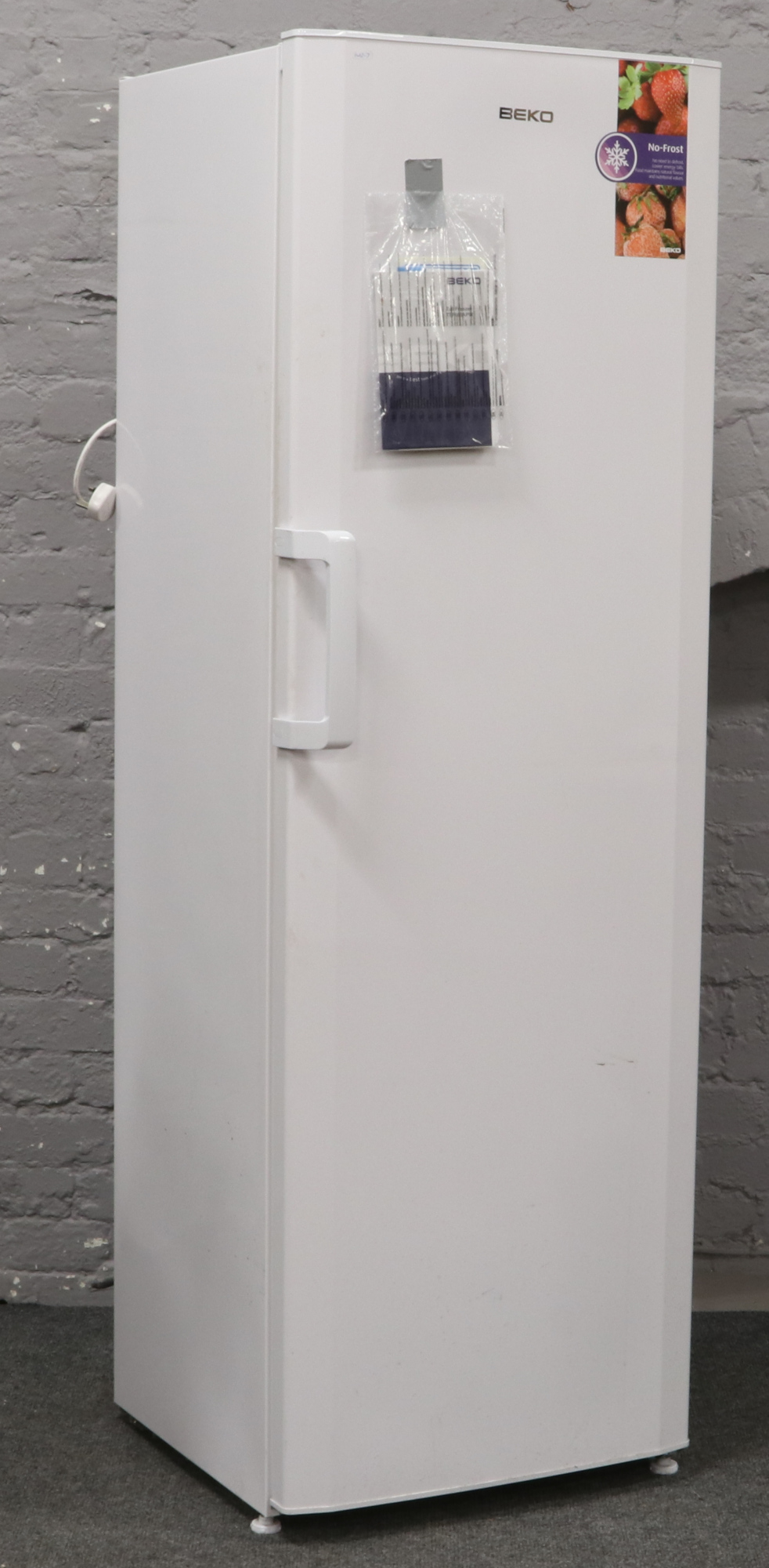 A Beko tall standing no frost freezer, 185cm x 60cm x 61cm. - Image 2 of 2