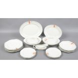 A collection of Johnson Brothers Art Deco dinnerwares, 23 pieces.