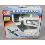 A boxed radio controlled RAF spitfire.Condition report intended as a guide only.Slight damage to the