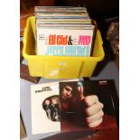 One box of L.P. records, mainly pop music with picture sleeves.