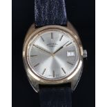 A Rotary manual wristwatch with gold plated bezel, stainless steel back. Having centre seconds and