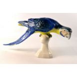 Vintage ROYAL DUX BOHEMIA MACAW parrot (hand painted) Czech Republic porcelain ornament - no