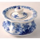 Meissen style pot and cover H:10cm D: 9cm