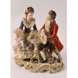 Fine quality German porcelain figure group of male and female