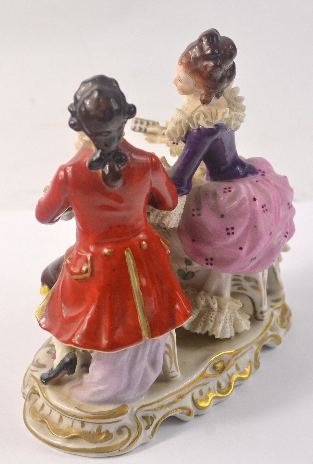 Fine quality German porcelain figure group of male and female - Image 2 of 3