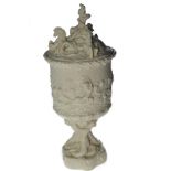 Impressive BELLEEK ' Prince of Wales' ice pail with all over classical figure design, part of the