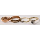 Selection of four 9ct gold rings
