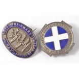 2 vintage silver hallmarked (Birmingham) nursing pin badges - in slightly worn condition, but does