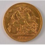 1906 GOLD FULL SOVEREIGN EDWARD V11 in good condition 8g weight