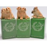 BRILLIANT BESWICK trio of ornamental boxed pooches