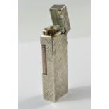 White chased metal Dunhill lighter c1970's