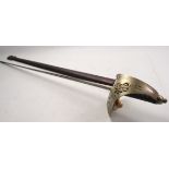 Original Officers cavalry cutlass sword highly decorated and inscribed with R McQueen Newcastle