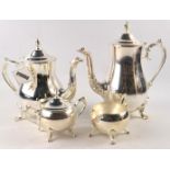 Good quality VINERS silver plated coffee pot, hot water sugar and cream set