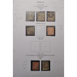 COLLECTION OF TRANSVAAL stamps 4 pages of to include coat of arms fine impressions, thin paper