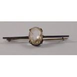 SCOTTISH INTEREST brooch set with a large clear stone from the river CARRON