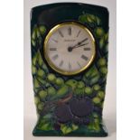 MOORCROFT mantle clock in Finches pattern