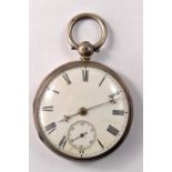 Silver pocket watch LONDON Hallmark, gross weight 88g, watch face clean, in good condition