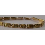 9ct gold Art Deco style bracelet