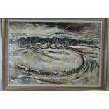 James Watt, 'Winter,' Duchal Mains', oil on canvas, signed, paper label verso