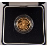 GOLD PROOF FULL GOLD SOVERIGN 2005 in luxury presentation case with certificate No 6096