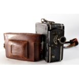 A FINETTA Super camera and case with a CORONET vintage camera
