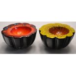 Two space crater design bowls