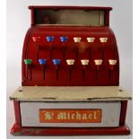 1950's 'St Michaels' cash register with some coins 10B