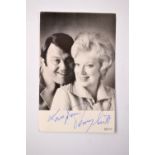 Terry Scott and June Whitfield autographed promotional card